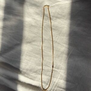 18k gold plated curb chain